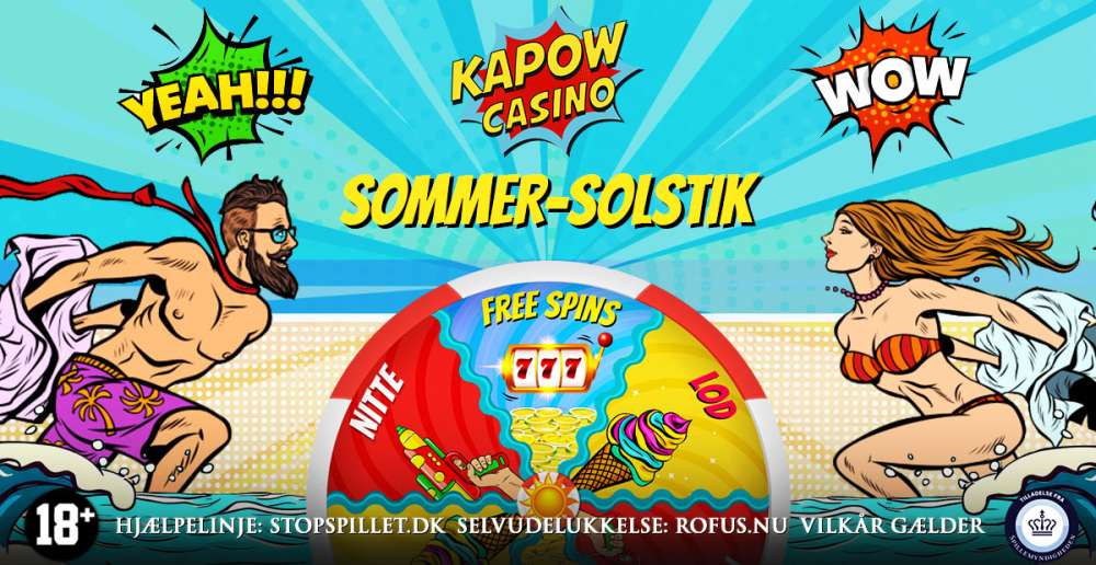 Få Free Spins og vind kontanter i Kapow's Sommer-Solstik