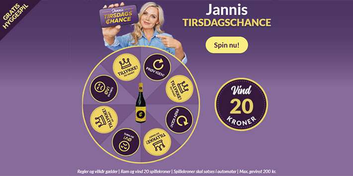 Vind 20 kr. i Jannis Tirsdagschance