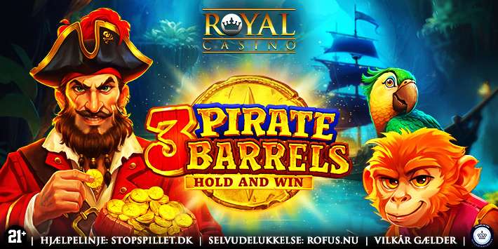 Gratis Spins til 3 Pirate Barrels Hold and Win