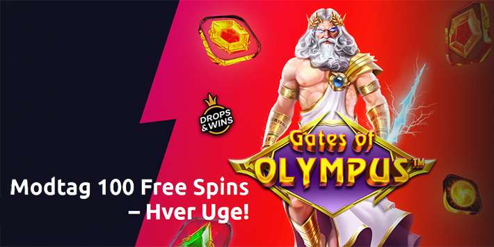 Få 100 Free Spins på Gates of Olympus - hver uge